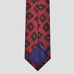 Diamonds Tussah Silk Tie in Rusty Brown