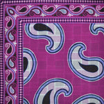 Paisley & Basket Weave Reversible Panama Silk Pocket Square in Pink & Brown