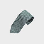 Puppy Tooth Prince of Wales Silk Tie in Dark Green