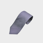 Puppy Tooth Prince of Wales Silk Tie in Purple