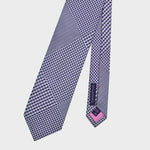 Puppy Tooth Prince of Wales Silk Tie in Purple