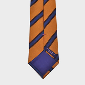 Stripes Silk Tie in Sunset Yellow & Blues