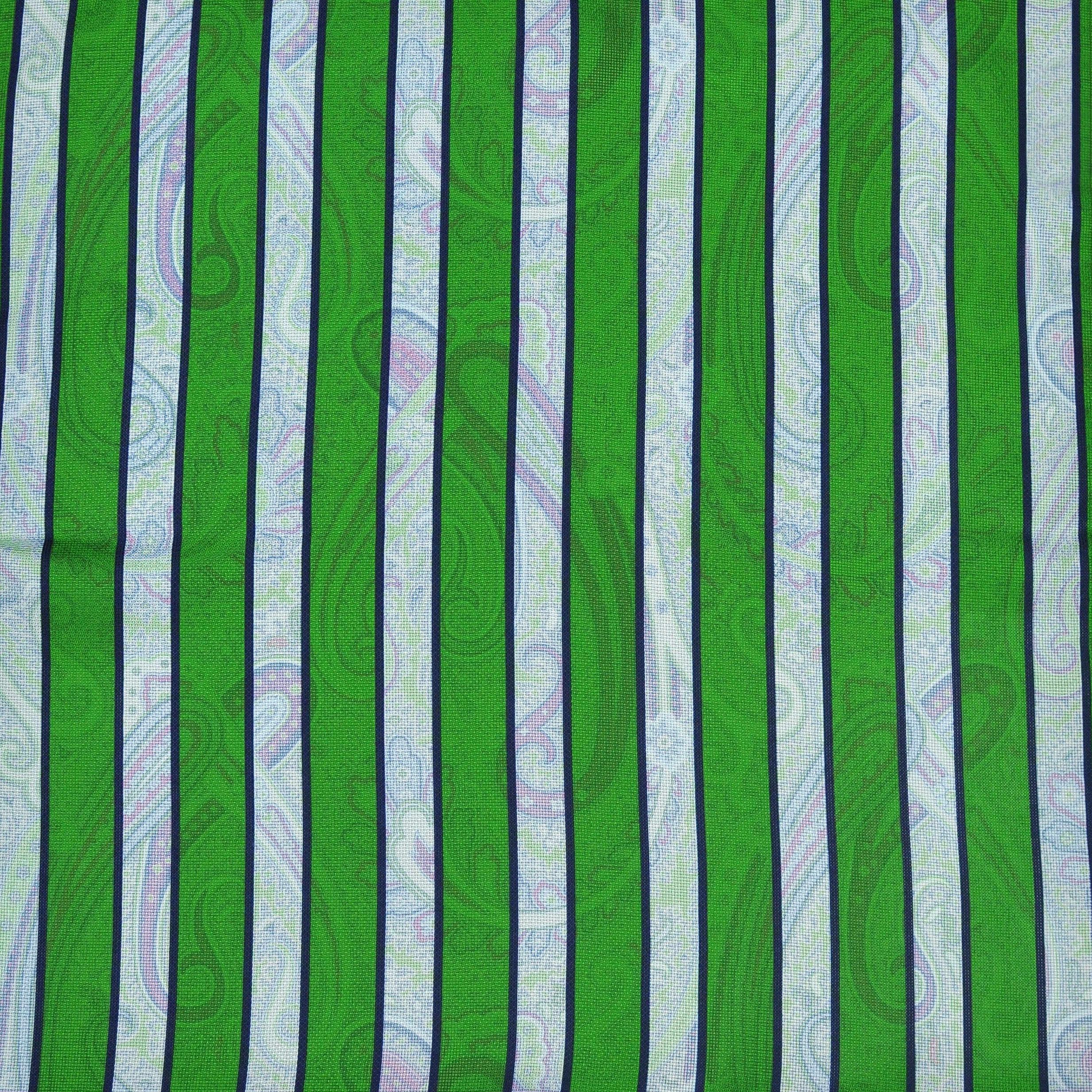 Reversible Panama Silk Pocket Square in Green & Purple