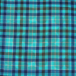 Dots & Plaid Reversible Panama Silk Pocket Square in Blue, Teal & Brown