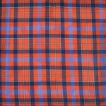 Dots & Plaid Reversible Panama Silk Pocket Square in Blue & Orange