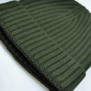 Four Ply Cashmere Winter Beanie in Bottle Green