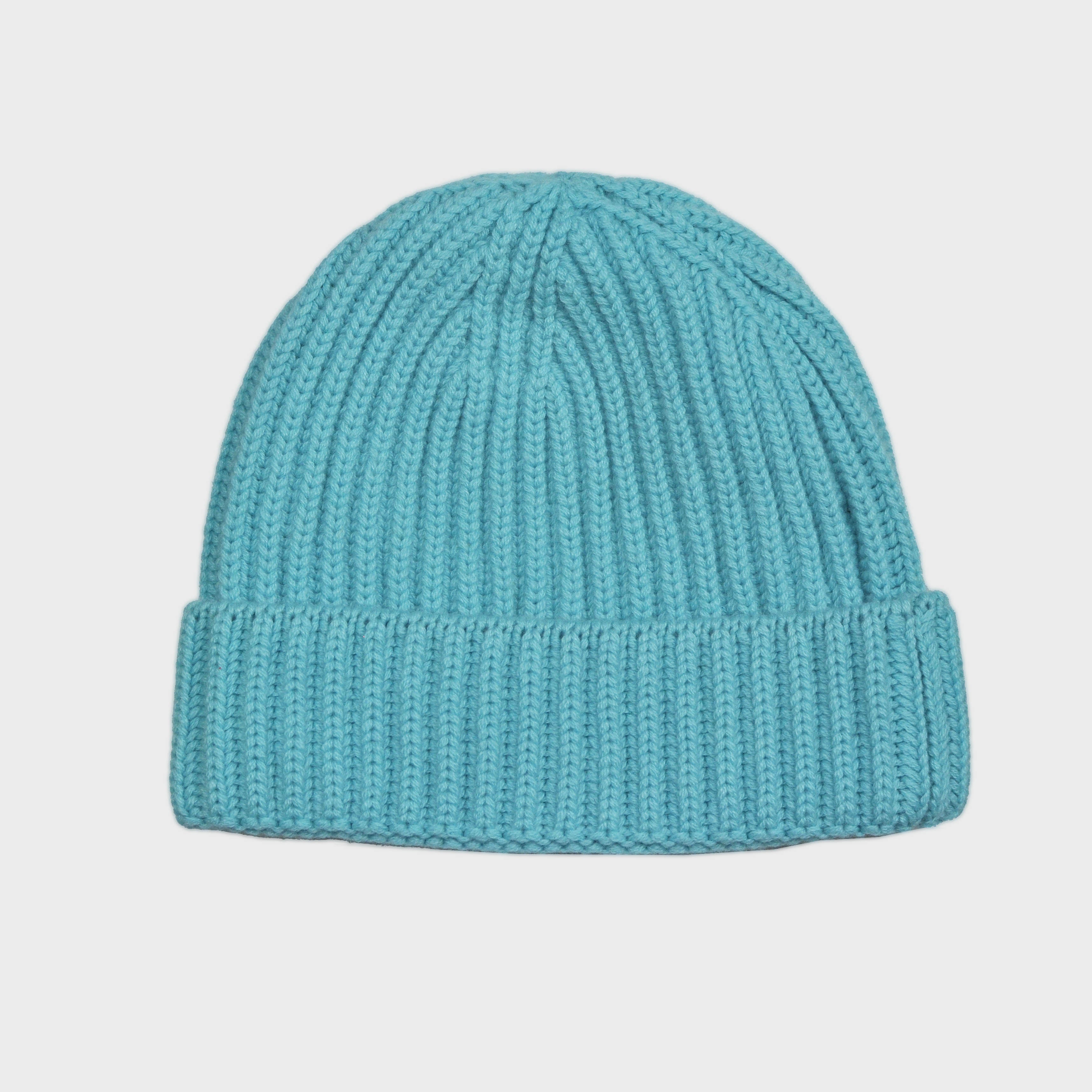 Four Ply Cashmere Winter Beanie in Teal