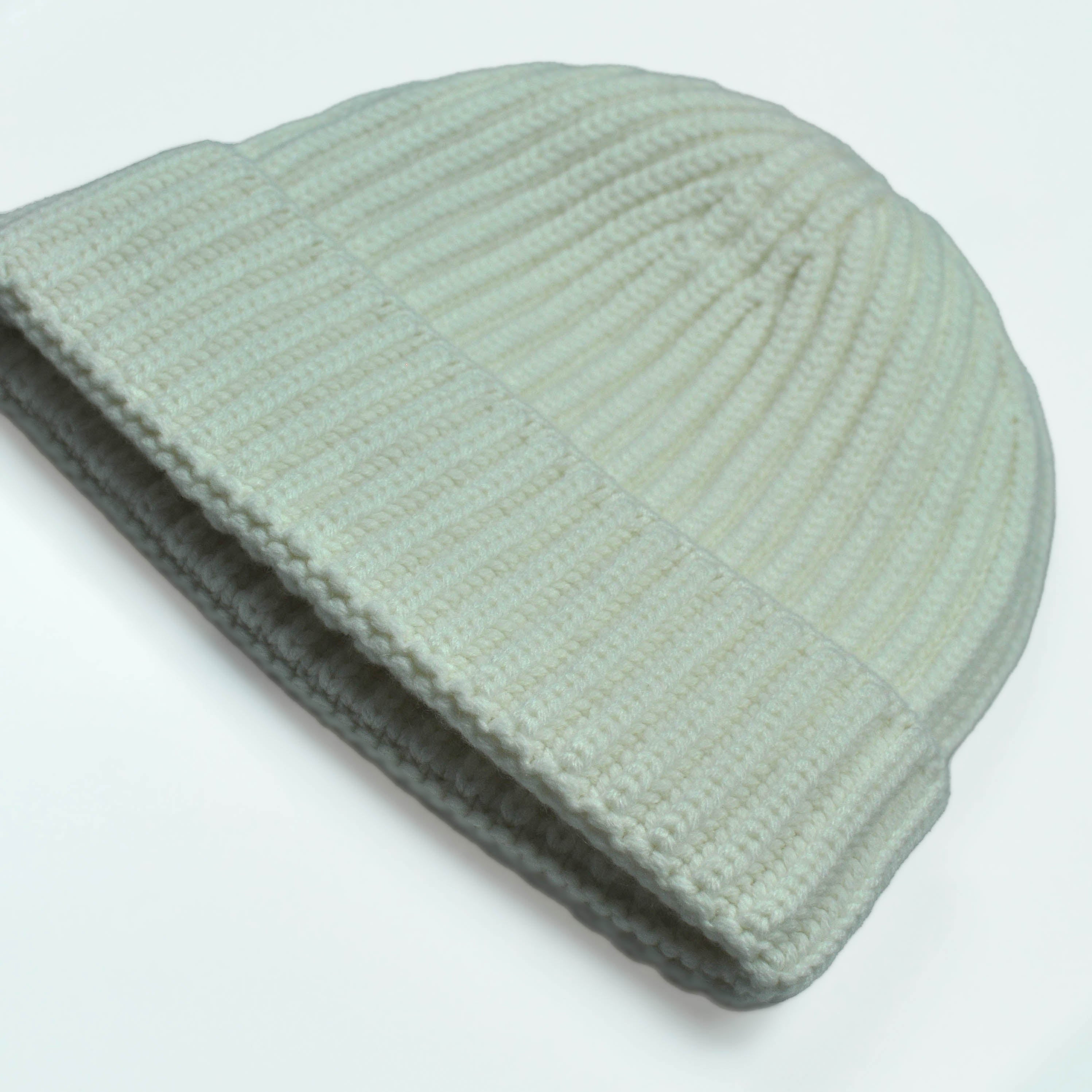 Four Ply Cashmere Winter Beanie in White