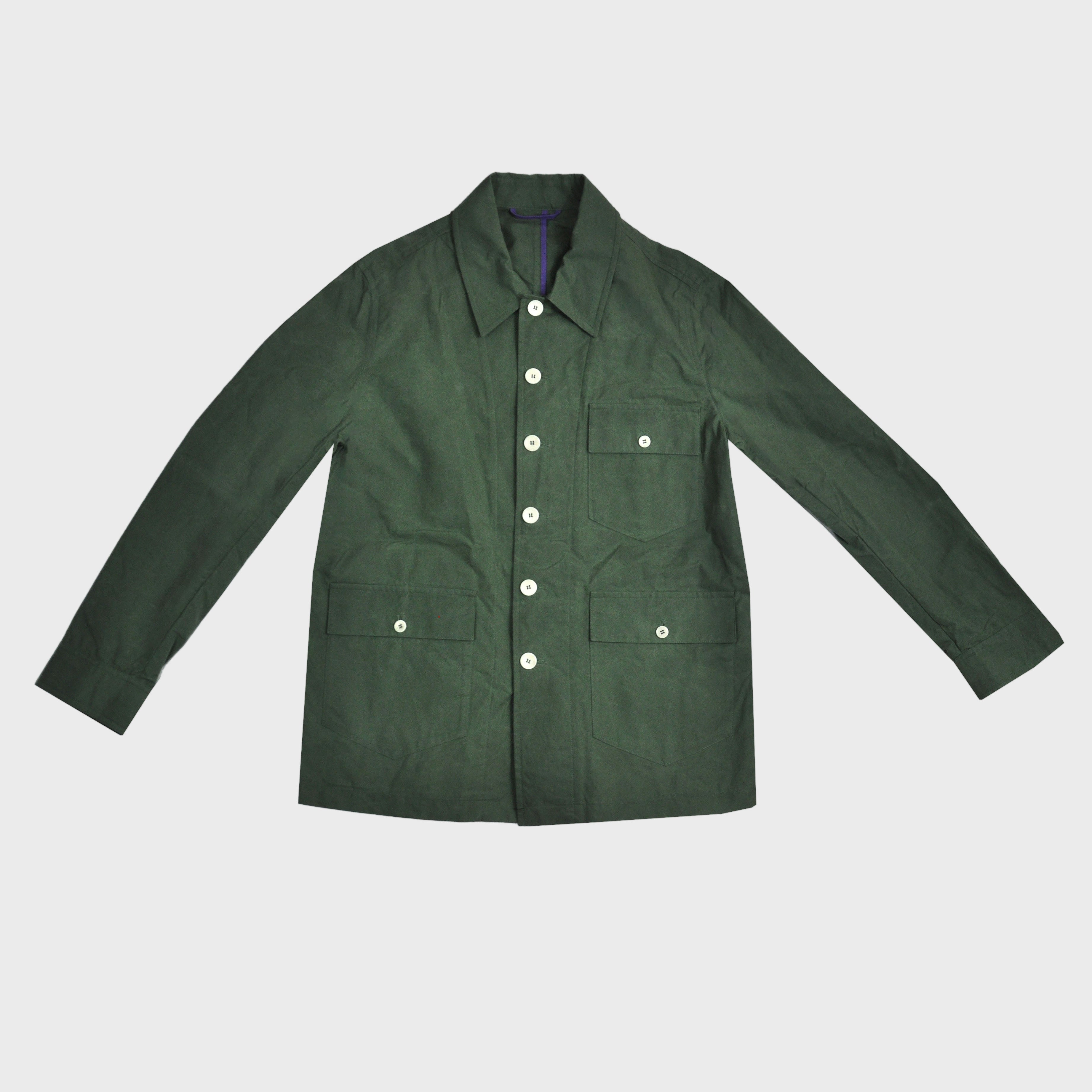 Wax Cotton Light Jacket in Green