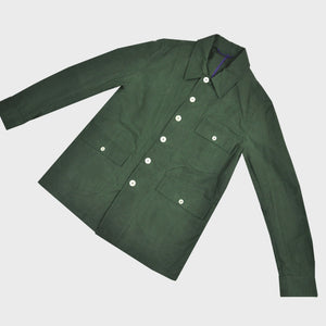 Wax Cotton Light Jacket in Green