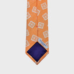 Geometrics Silk & Linen Tie in Orange