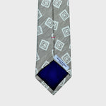 Geometrics Silk & Linen Tie in Mink