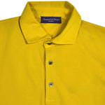 Fine Pique Cotton Polo Shirt in Sunset Yellow