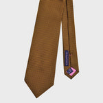 Textured Dots Woven Silk Tie in Gold