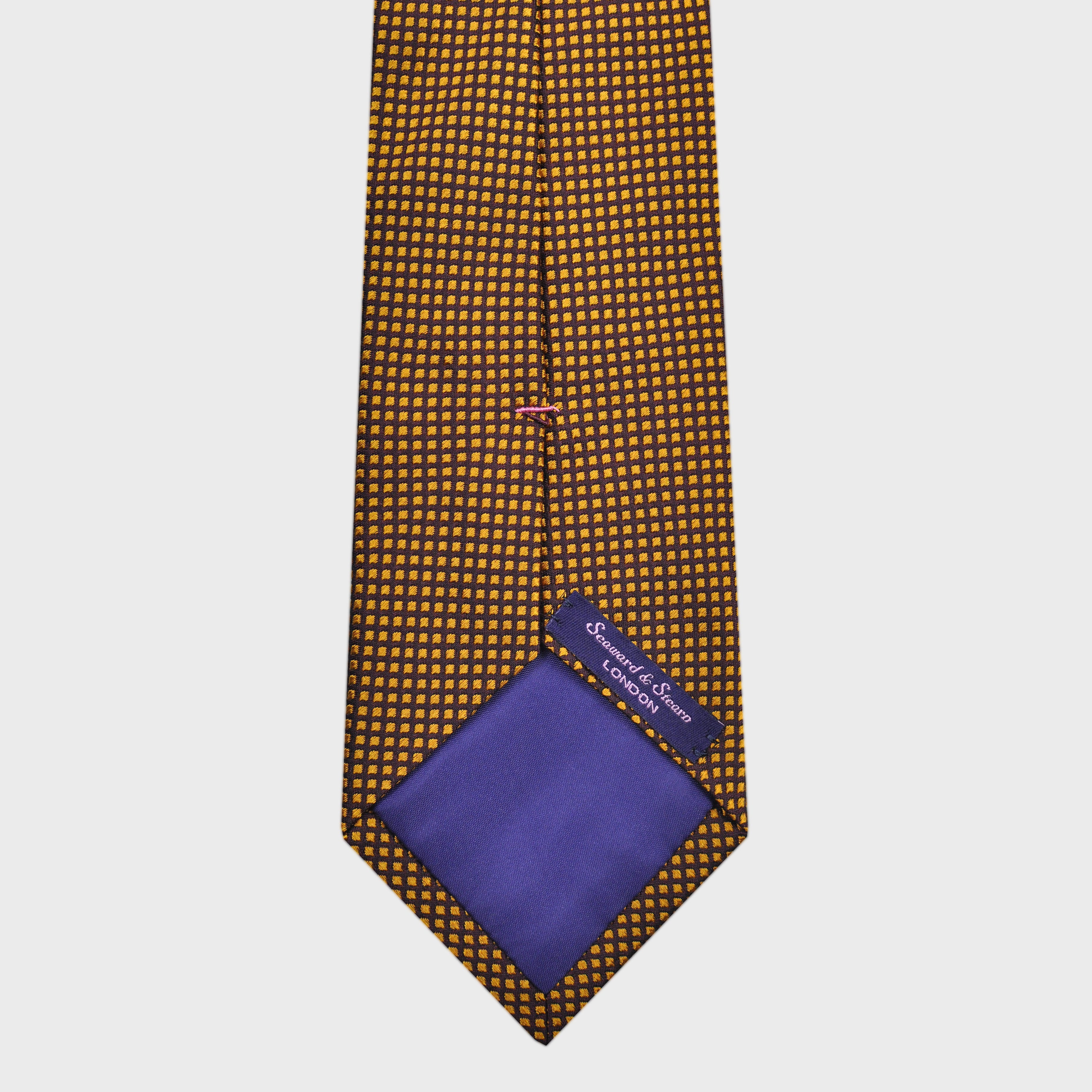 Textured Dots Woven Silk Tie in Gold