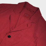 Light Cotton Ruffled Blazer in Red