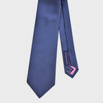 Natte Woven Squares Silk Tie in Blue