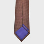 Natte Woven Squares Silk Tie in Brown