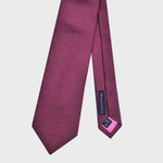 Natte Woven Squares Silk Tie in Light Claret