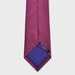 Natte Woven Squares Silk Tie in Light Claret