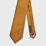 Natte Woven Squares Silk Tie in Gold