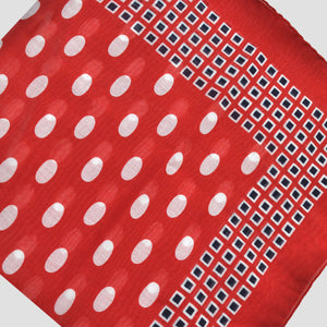 Spots & Squares Bandana in Red, Blue & White