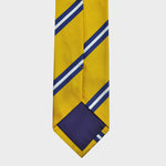 Classic Reppe Stripes Silk Tie in Yellow, Blue & White