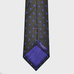 Neat Repeat Squares Woven Silk Tie in Brown & Blue