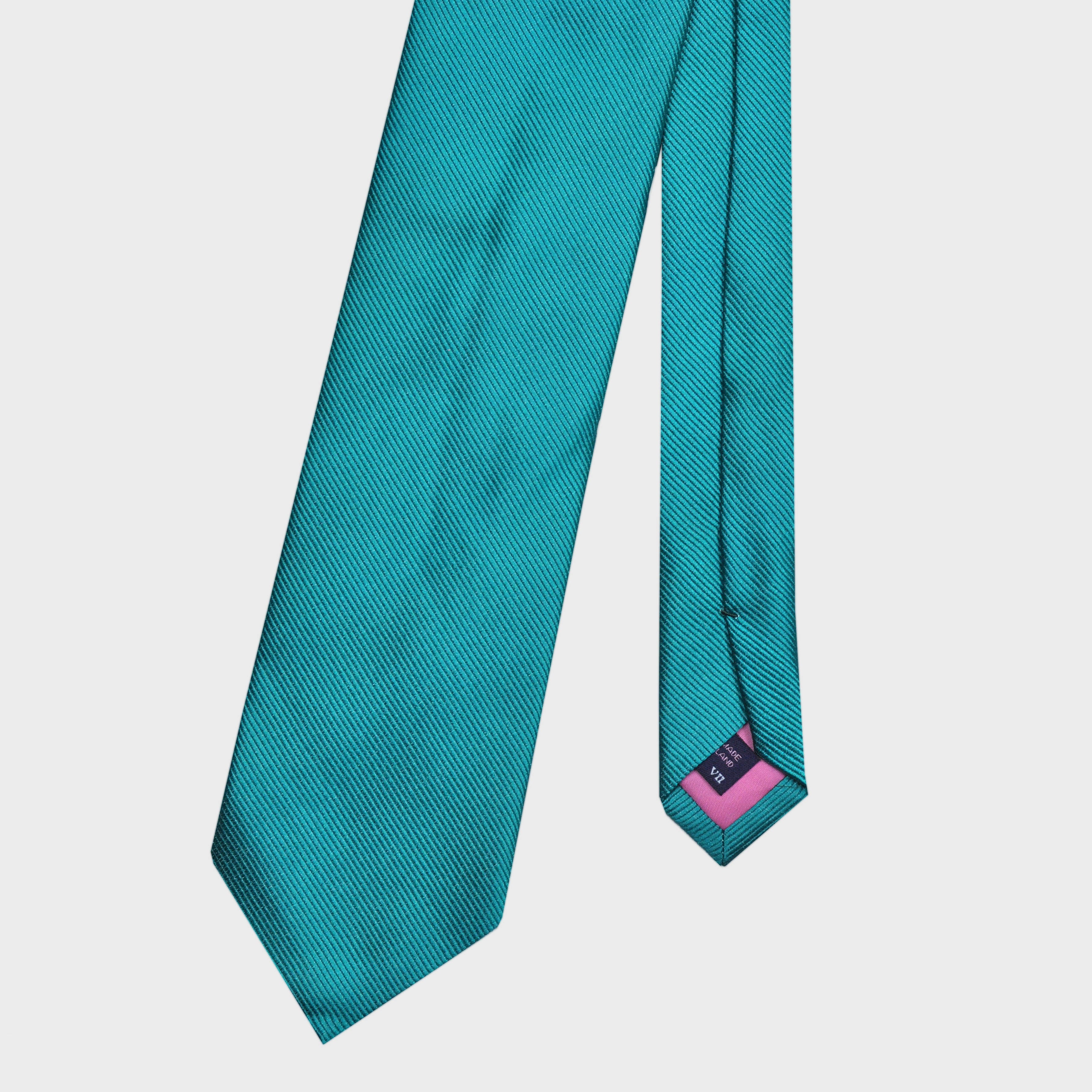 Classic Reppe Silk Tie in Teal