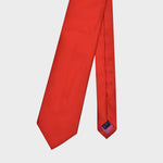 Classic Reppe Silk Tie in Rusty Red