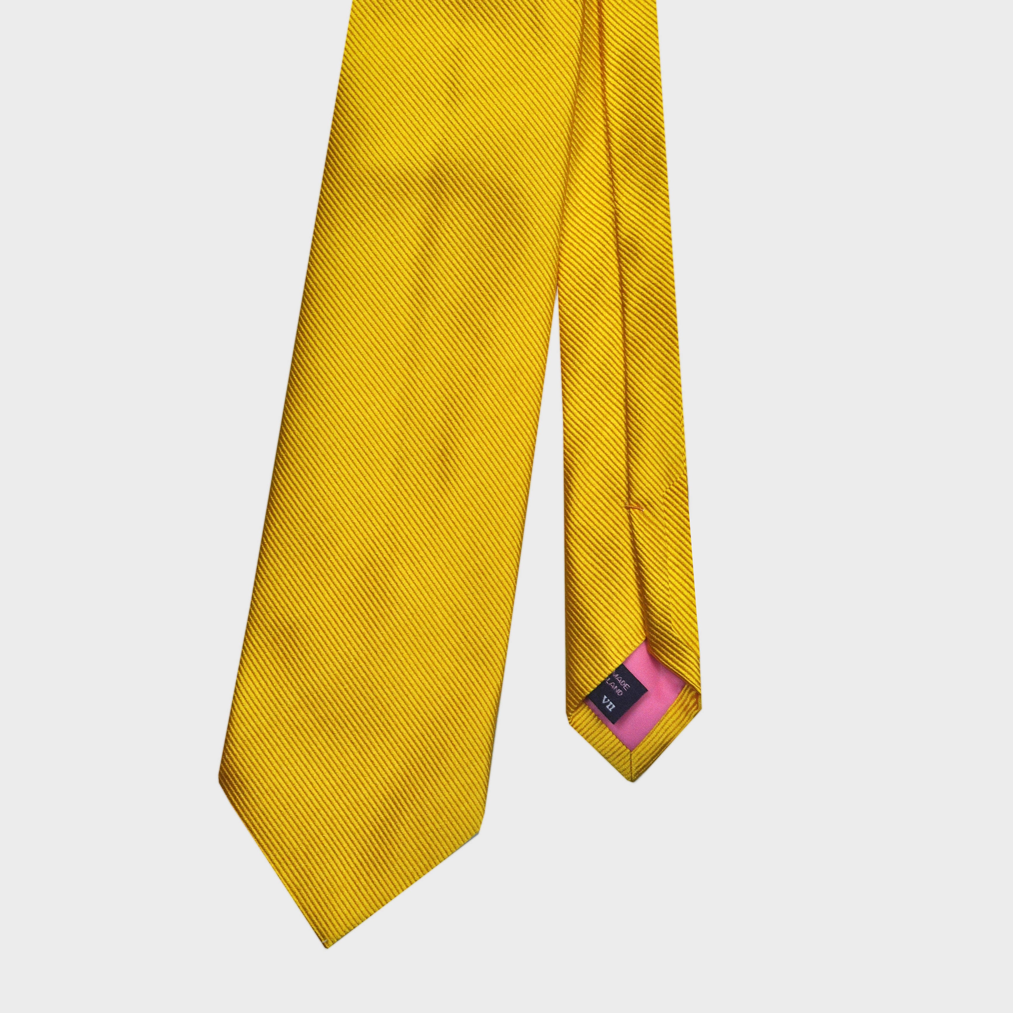 Classic Reppe Silk Tie in Yellow