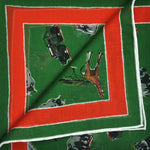 Safari Cotton & Cashmere Pocket Square in Green