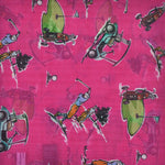 Golfing Cotton & Cashmere Pocket Square in Pink