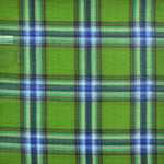 Plaid Cotton & Cashmere Pocket Square in Green & Blue