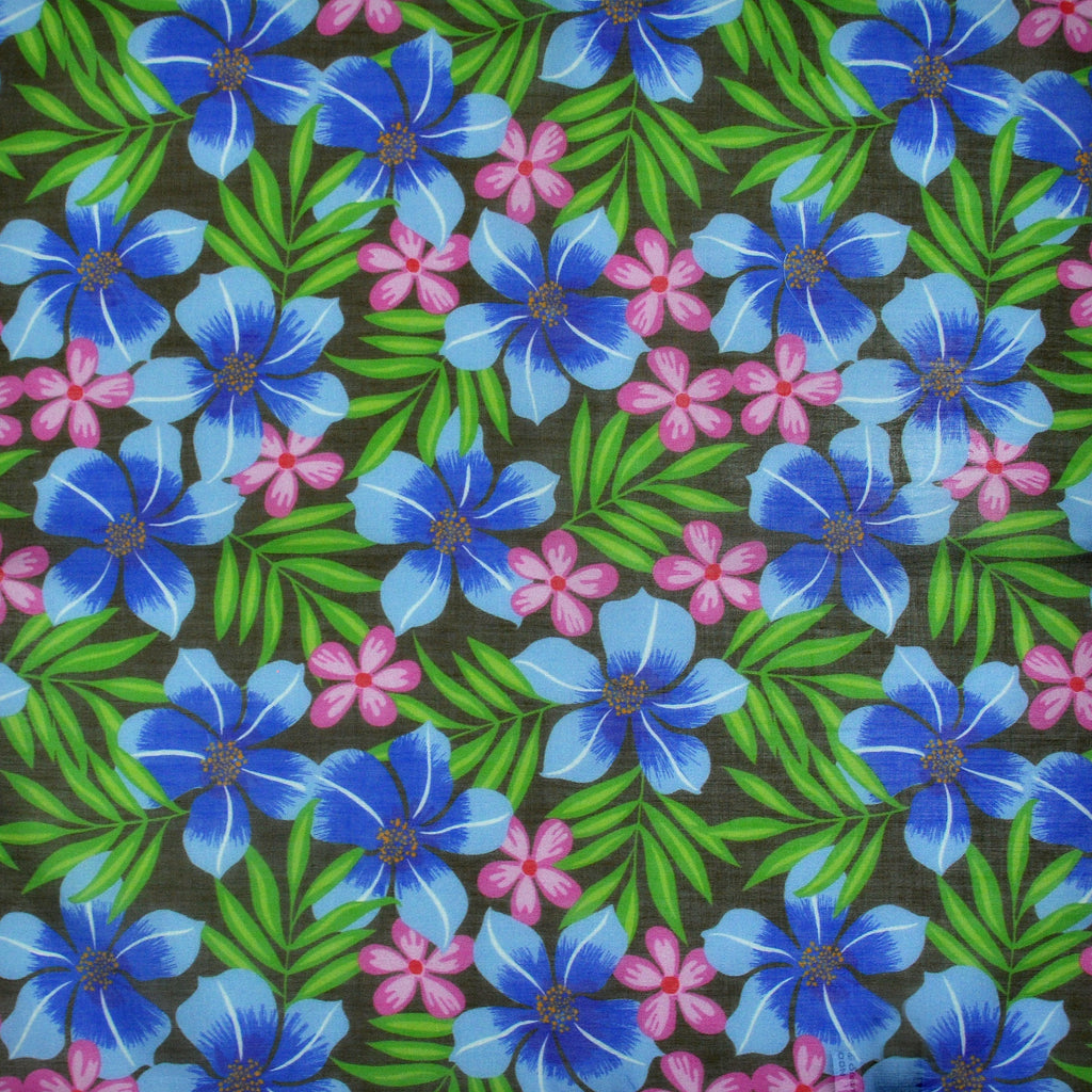 Flowers Cotton & Cashmere Pocket Square in Blue & Green