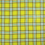 Plaid Cotton & Cashmere Pocket Square in Yellow & Blue