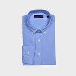 Micro Gingham Button Down Shirt in Light Blue