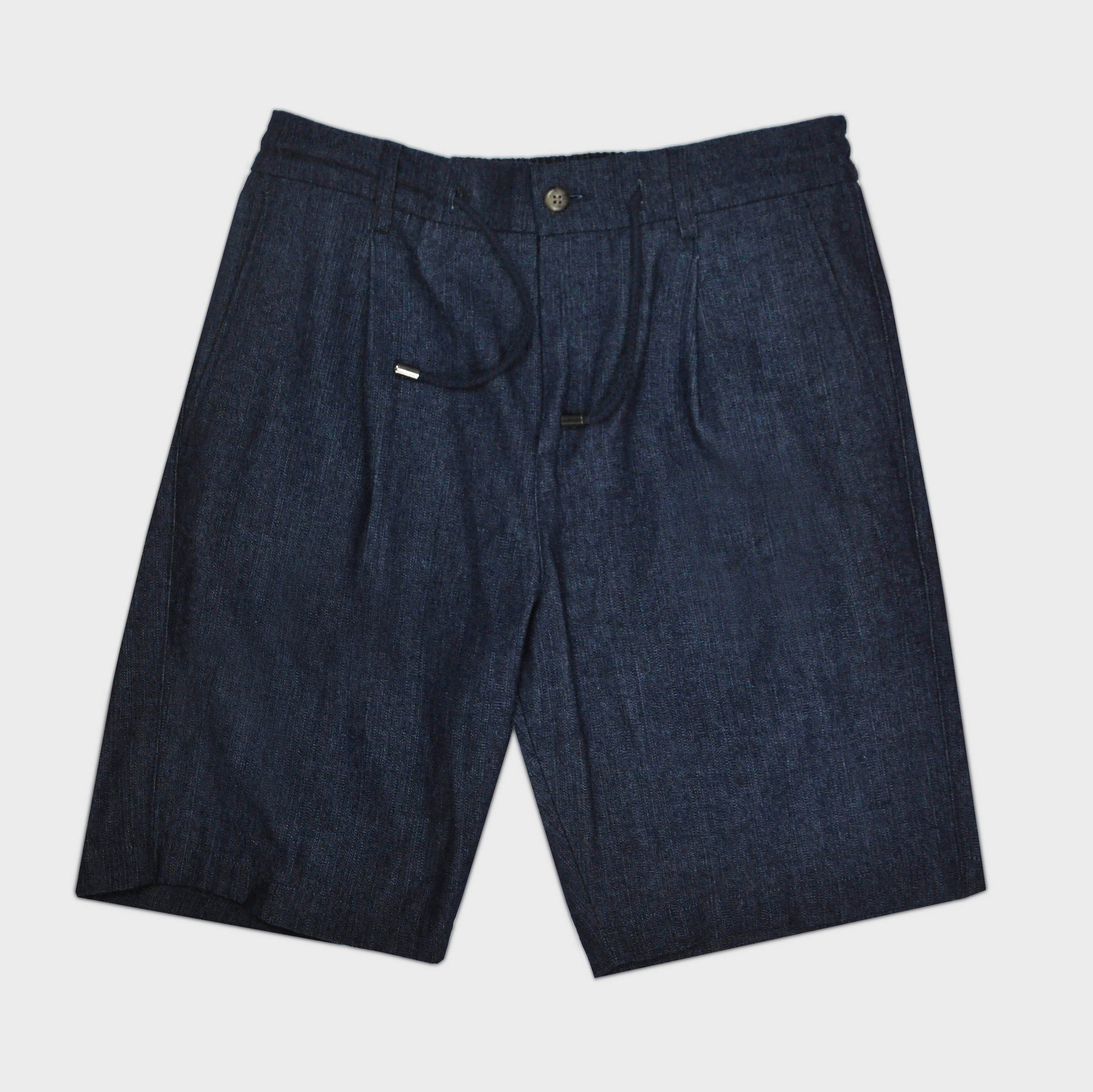 Denim Short with Draw String in Denim Blue