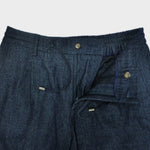 Denim Short with Draw String in Denim Blue