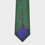 English Woven Silk Pheasant Tie in Green