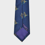 English Woven Silk Flying Duck Tie in Blue