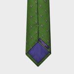 English Woven Silk Flying Duck Repeat Tie in Green