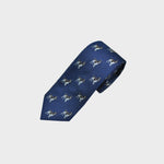 English Woven Silk Dog Repeat Tie in Blue