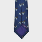 English Woven Silk Dog Repeat Tie in Blue