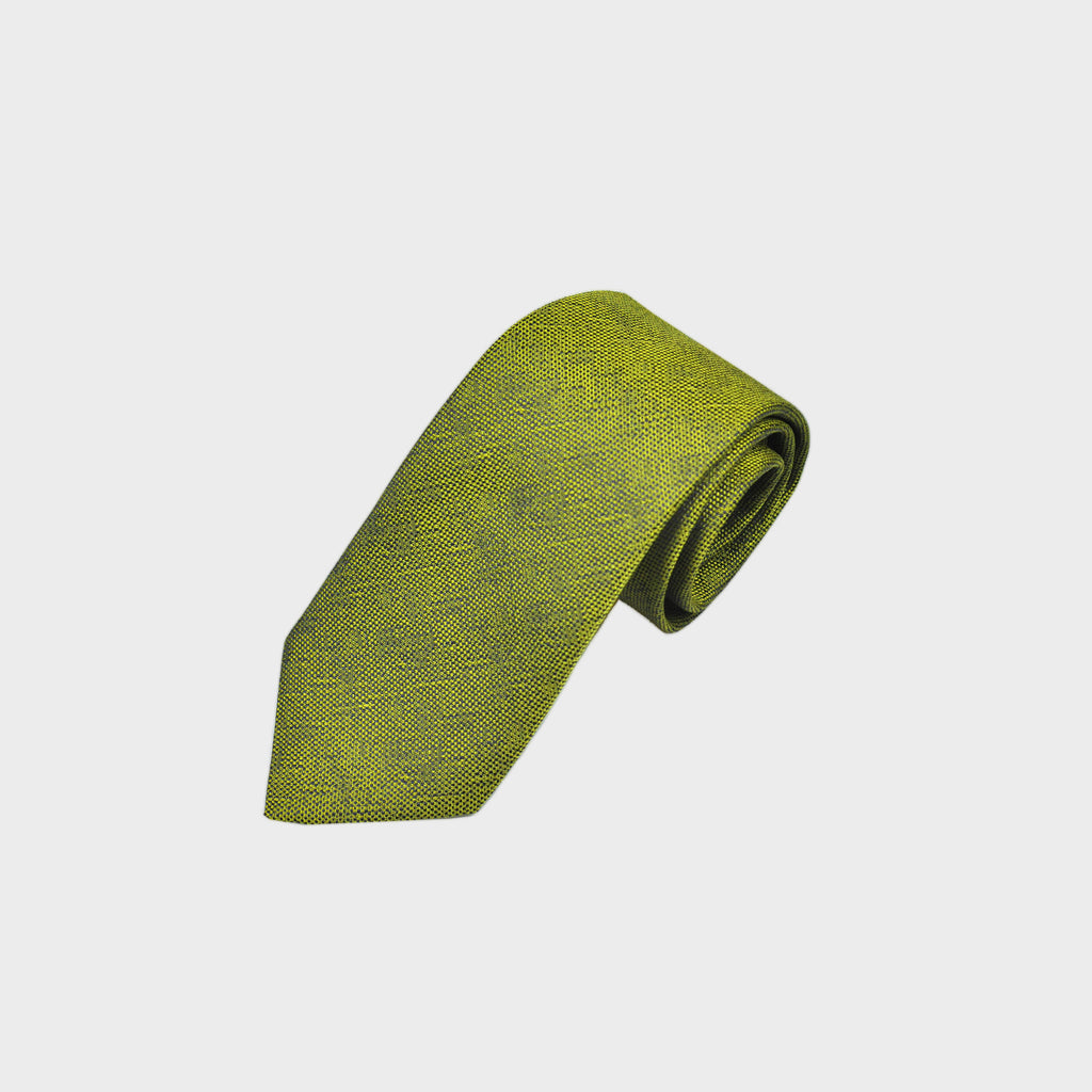 Tussah Silk Tie in Lime