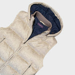 Wool Bomber Gilet in Stone