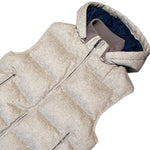 Wool Bomber Gilet in Stone