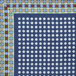 Dots & Geo's Reversible Panama Silk Pocket Square in Blue & Brown & Lime