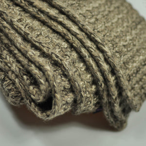 Cashmere Throw in Speckled Olive Brown