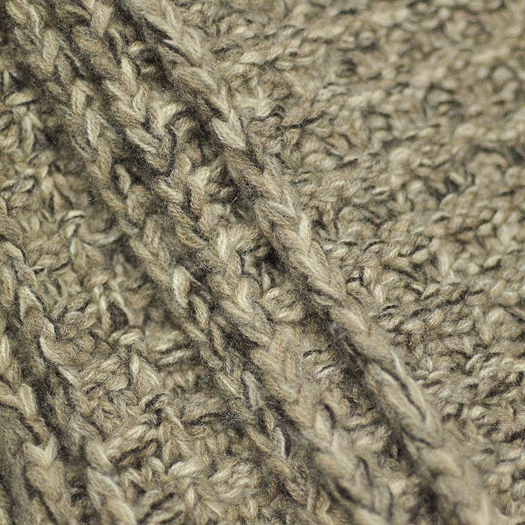 Cashmere Throw in Speckled Olive Brown